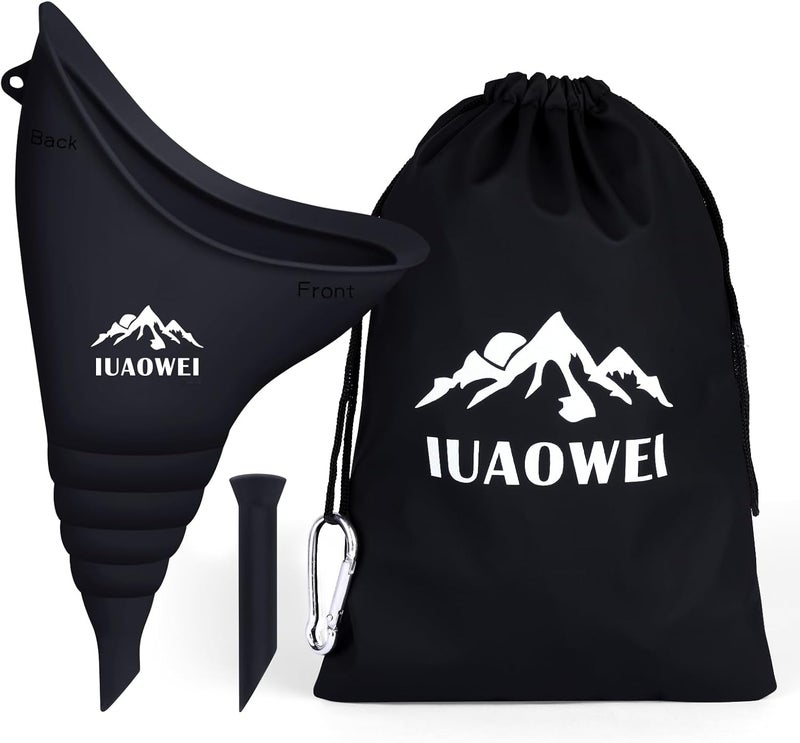 IUAOWEI Female Urination Device, Reusable Silicone Female Urinal, Pee Funnel for Women, for Travel, Camping, Boating, Outdoor, Hiking - Image 1